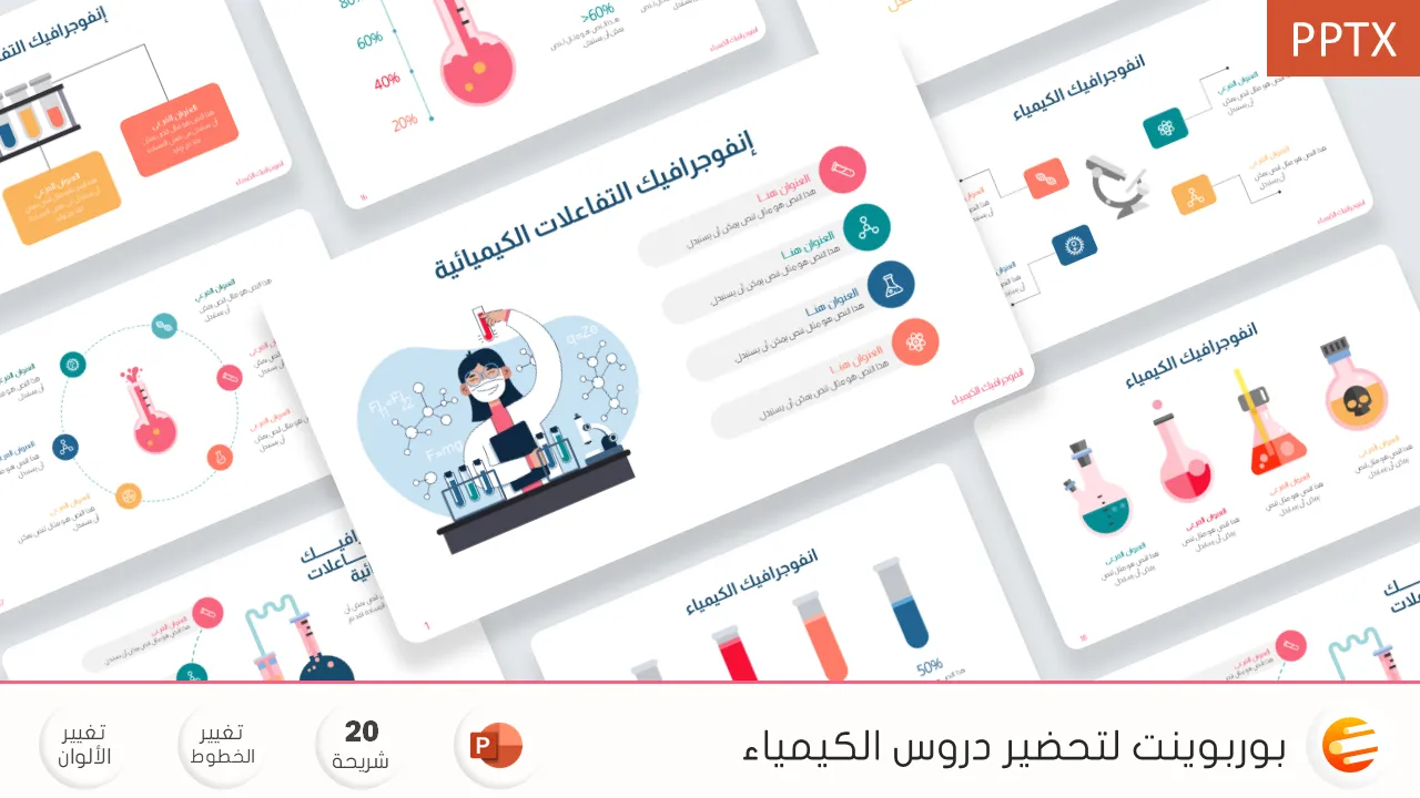 بوربوينت جاهز للتعديل لتحضير دروس الكيمياء