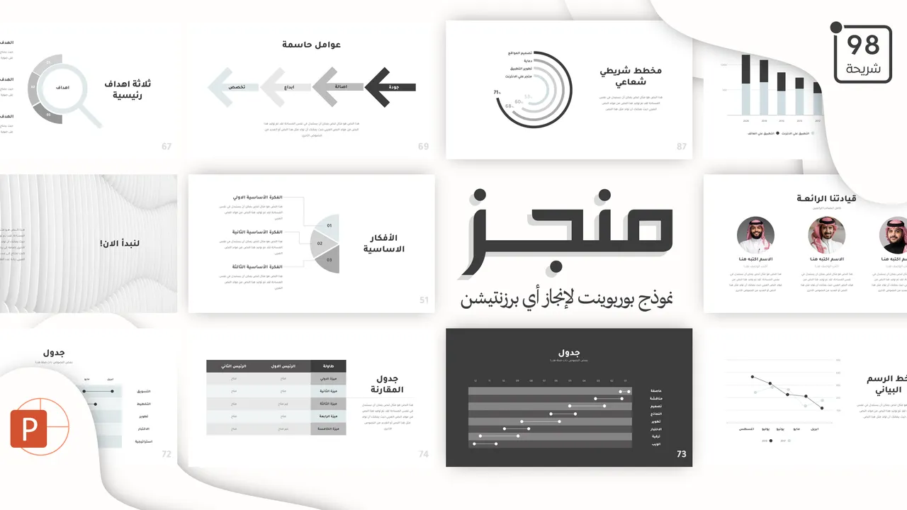 منجز - افضل نموذج بوربوينت متحرك لإنجاز أي برزنتيشن