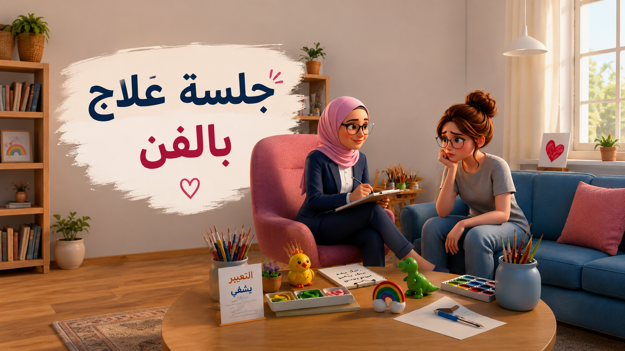 جلسة علاج بالفن 🎨