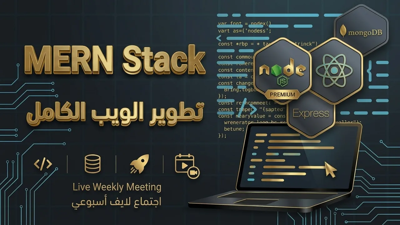 Full Stack Premium — React + Node.js مع Live أسبوعي