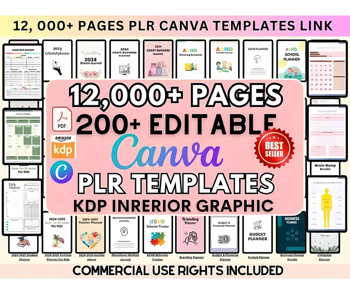 مكتبة Canva الاحترافية – +1000 قالب لتصميم وبيع منتجات رقمية في 2025