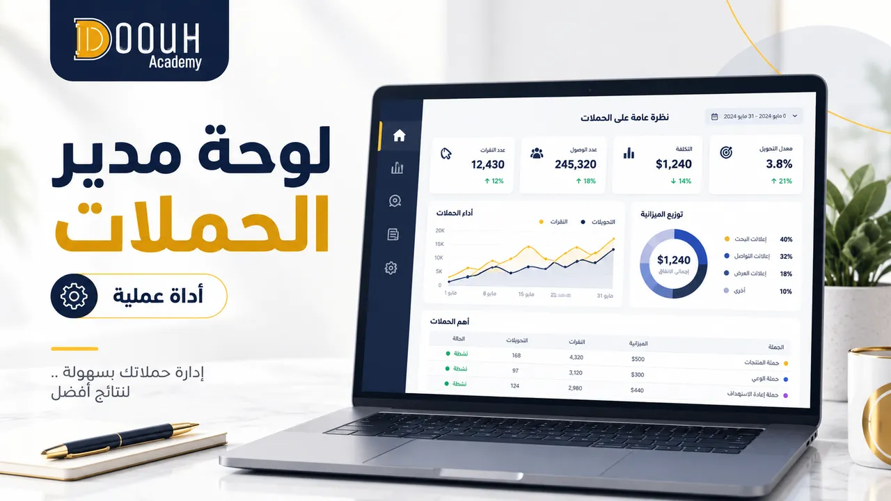 لوحة متابعة الحملات الإعلانية — أداة إدارة وميزانيات