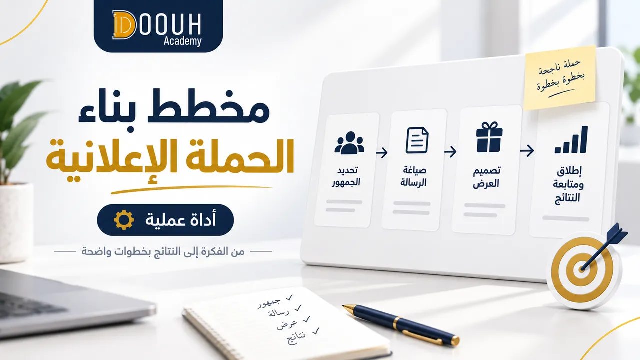 خطة الحملة الإعلانية — أداة تخطيط تفاعلية خطوة بخطوة