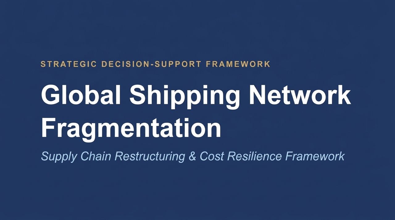 Global Shipping Network Fragmentation Framework