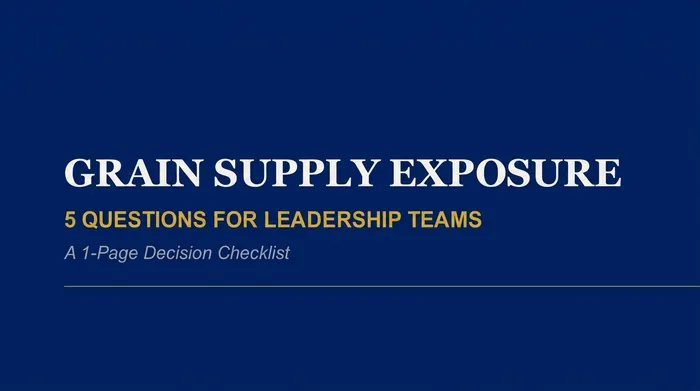 Grain Supply Exposure Checklist