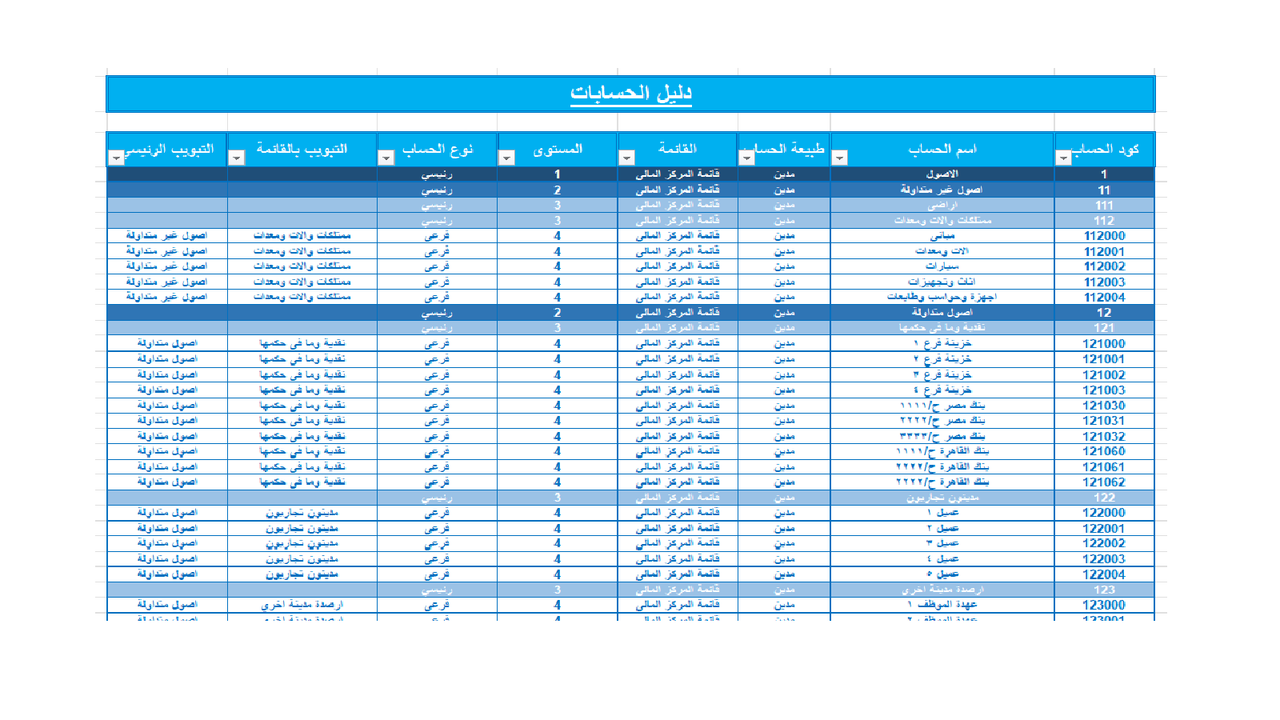 دليل محاسبى كامل مناسب لأى شركة