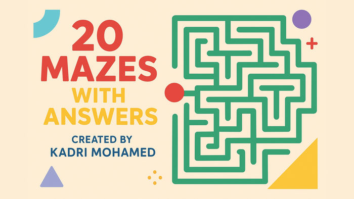 20 Mazes with Answers – Free Edition