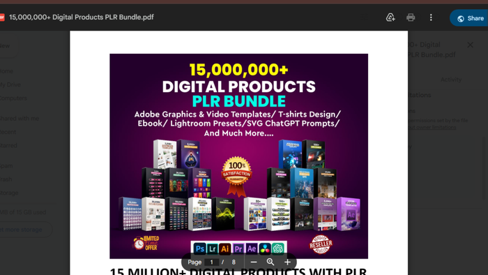 15 مليون منتج رقمي