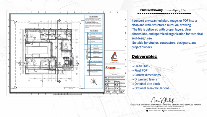 Professional Plan Redrawing