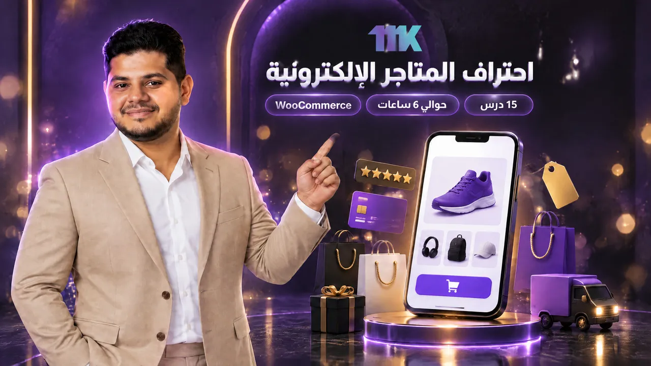 كورس احتراف تصميم المتاجر الإلكترونية 2026 - بأسهل سيستم على الإطلاق