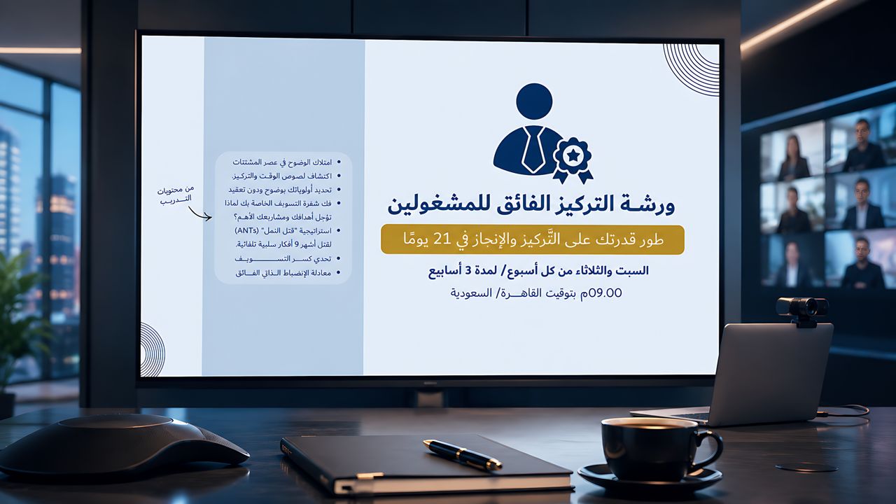 ورشة التركيز الفائق للمشغولين | الدفعة الثالثة