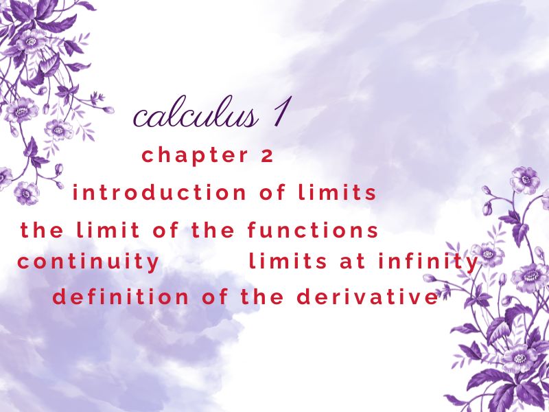 شابتر 2 كالك 1 ( النهايات limits )