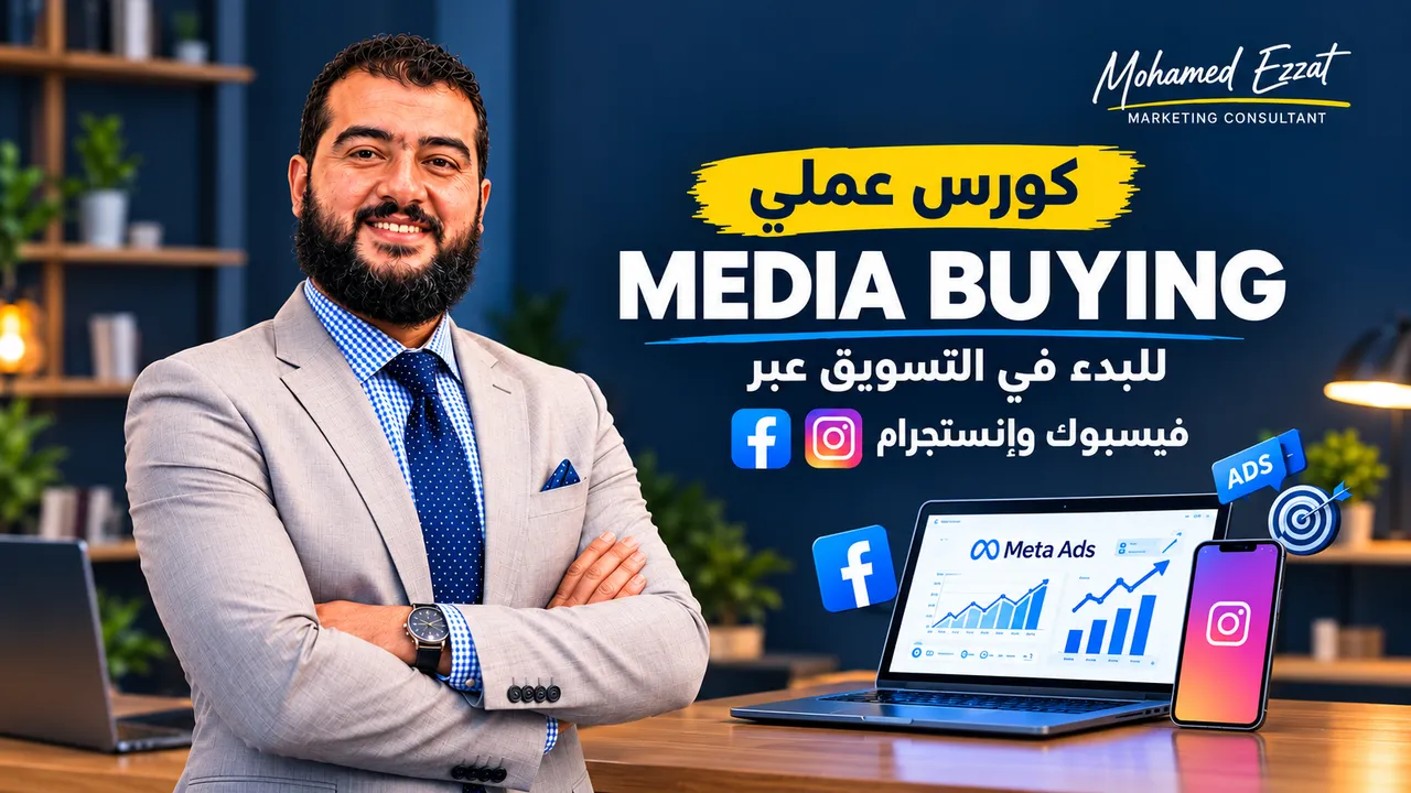 🚀 كورس Media Buying للمبتدئين  لايف | من الصفر لأول عميل - البدايه 15-11-2026