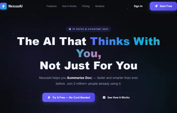 NexusAI — AI SaaS Landing Page