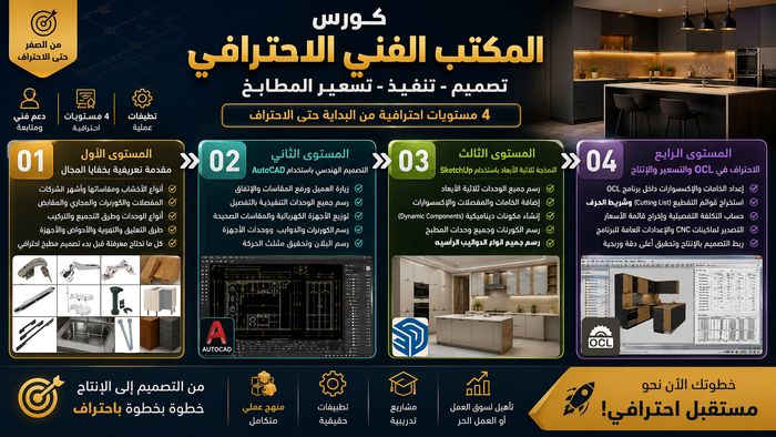 كورس المكتب الفنى الاحترافى من التصميم الى الربحيه