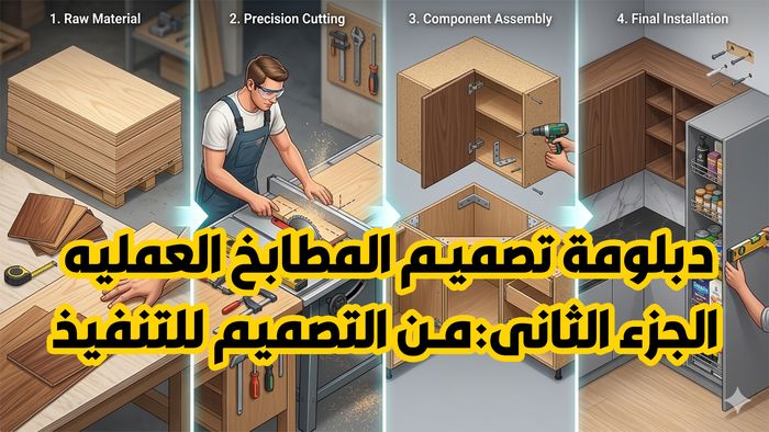 دبلومة تصميم المطابخ العمليه -الجزء الثانى: من التصميم للتفيذ