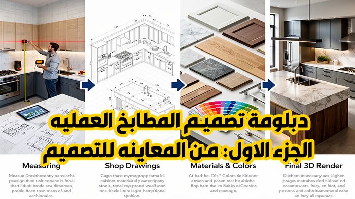 دبلومة تصميم المطابخ العمليه -الجزء الاول: من المعاينه للتصميم