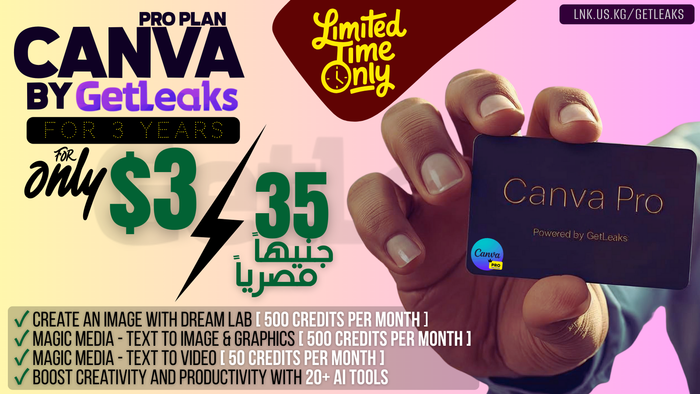 Canva Pro Account For 3 Years - only $3 | By GetLeaks