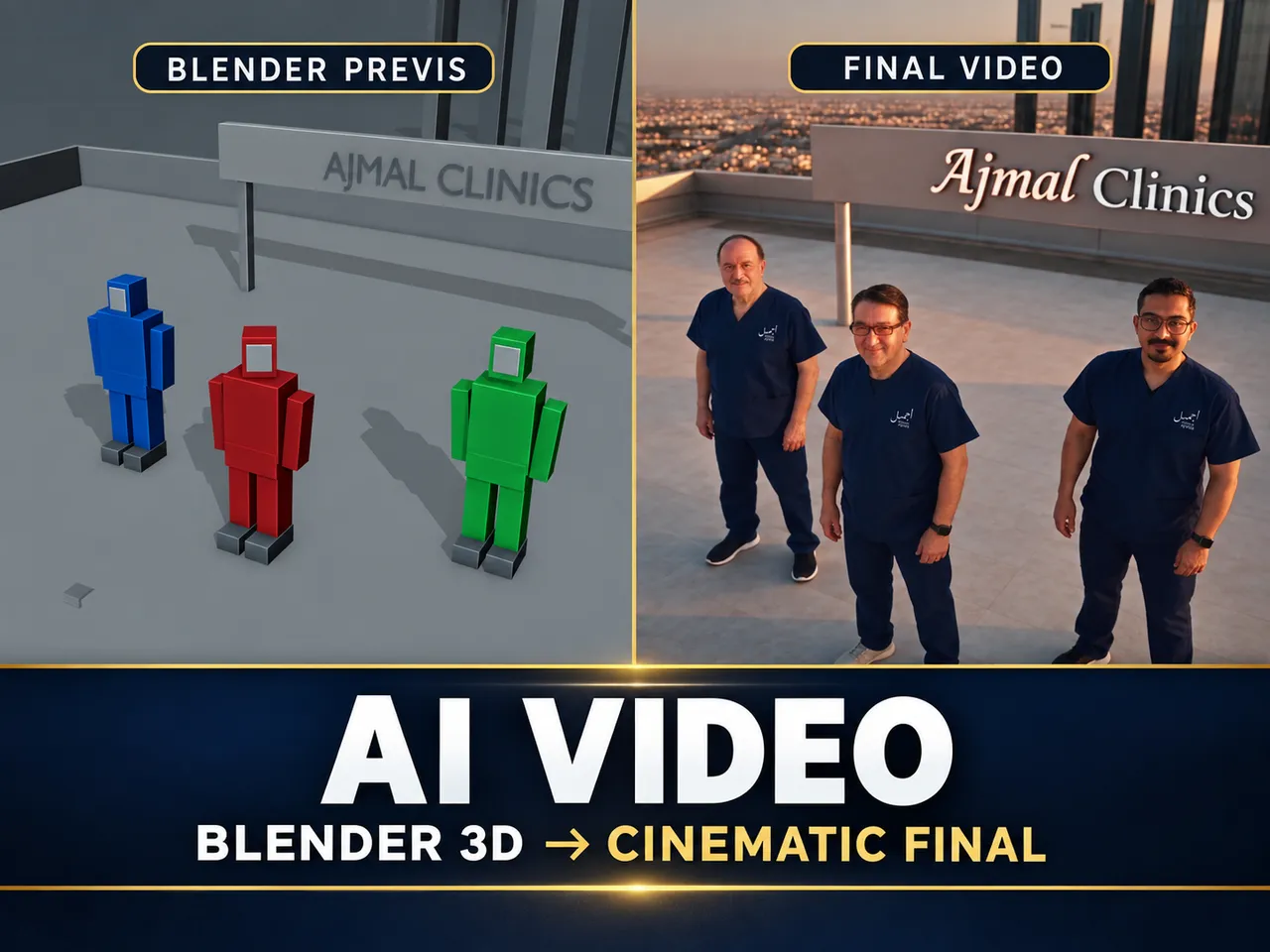 من أعمال عيادات أجمل: تخطيط Blender والفيديو النهائي