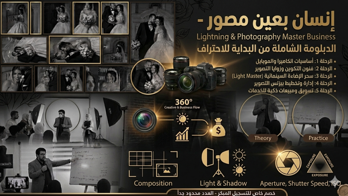 انسان بعين مصور ( lightning & Photography Master Business )