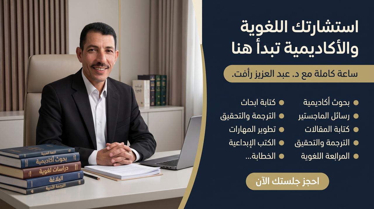 استشارة لغوية وأكاديمية مع د. عبد العزيز رأفت