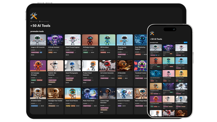 أكتر من 50 أداة ذكاء اصطناعي