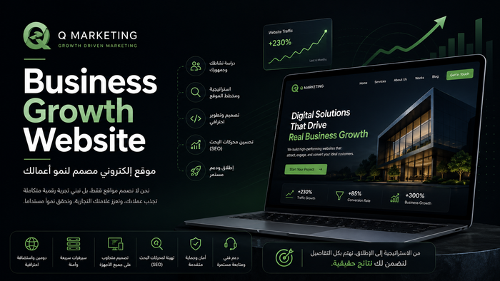 Business Growth Website - موقع إلكتروني مصمم لنمو أعمالك